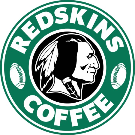 Washington Redskins starbucks coffee logo vinyl decal